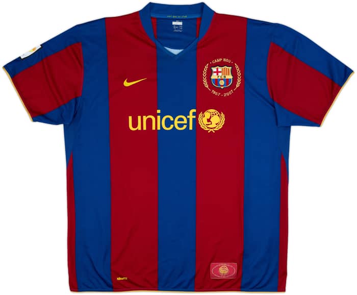 2007-08 Barcelona Home Shirt Ronaldinho #10 - 8/10 - (XXL)