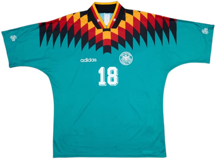 1994-96 Germany Away Shirt Klinsmann #18 - 8/10 - (XL/XXL)