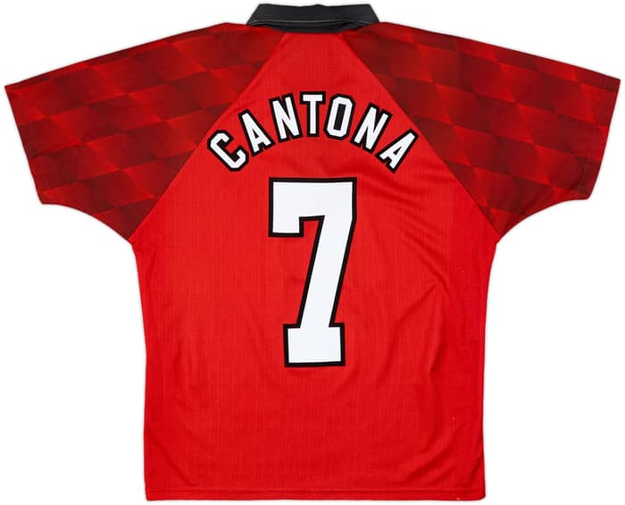 1996-98 Manchester United Home Shirt Cantona #7 - 8/10 - (Y)