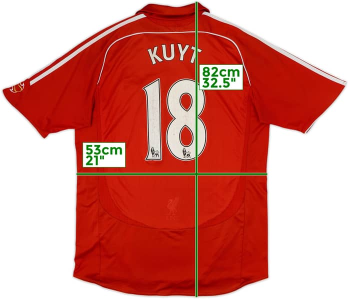 2006-08 Liverpool Home Shirt Kuyt #18 - 5/10 - (L)