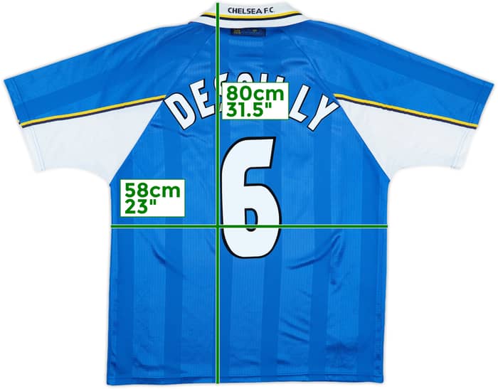 1997-99 Chelsea Home Shirt Desailly #6 - 8/10 - (XL)