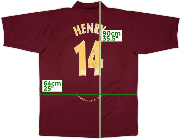 2005-06 Arsenal Home Shirt Henry #14 - 5/10 - (XXL)