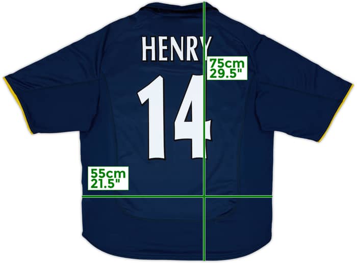 2000-02 Arsenal European Shirt Henry #14 - 7/10 - (L)