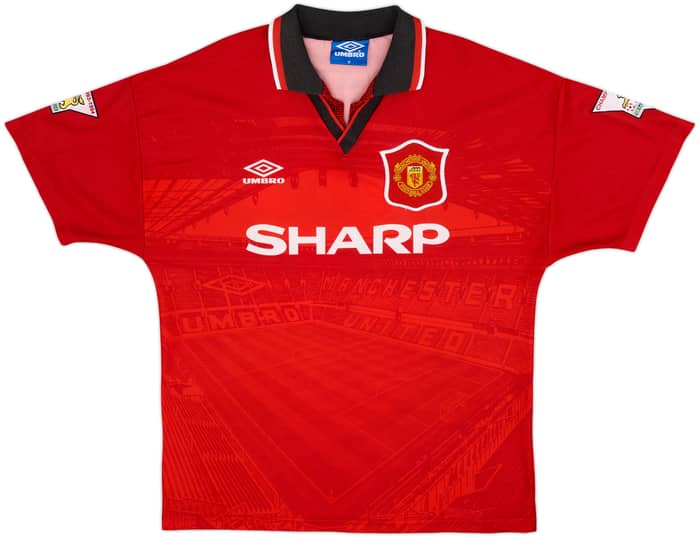 1994-96 Manchester United Home Shirt Scholes #22 - 8/10 - (M)
