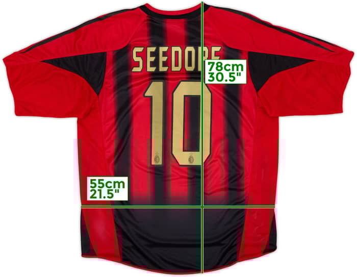 2004-05 AC Milan Home Shirt Seedorf #10 - 5/10 - (L)