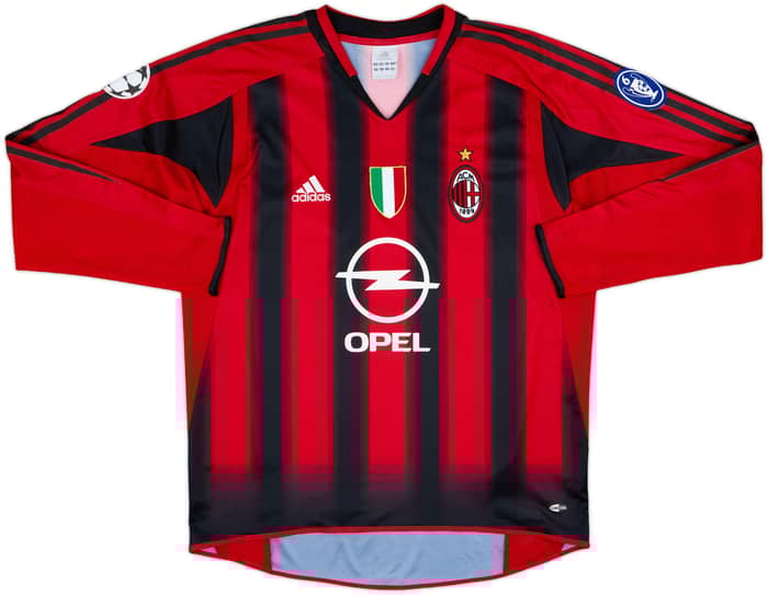 2004-05 AC Milan Home L/S Shirt Shevchenko #7 - 7/10 - (M)