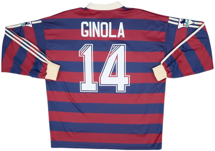 1995-96 Newcastle Away L/S Shirt Ginola #14 - 8/10 - (XL)