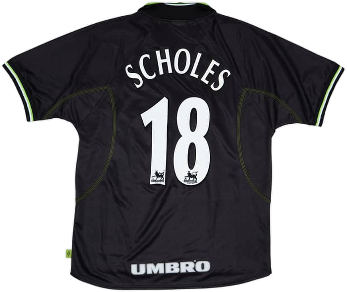1998-99 Manchester United Third Shirt Scholes #18 - 8/10 - (L)