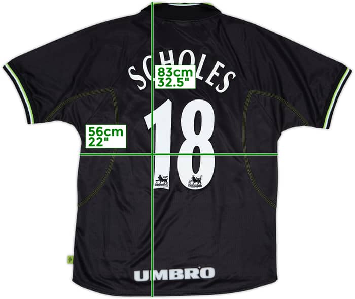 1998-99 Manchester United Third Shirt Scholes #18 - 8/10 - (L)