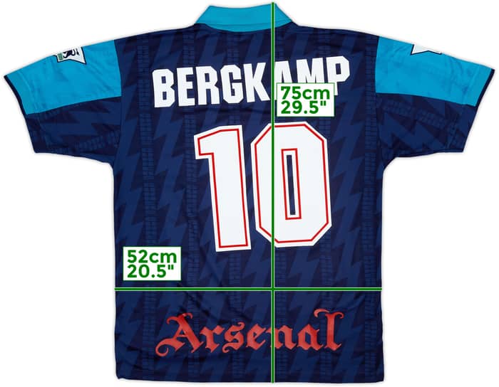1994-95 Arsenal Away Shirt Bergkamp #10 - 8/10 - (M)