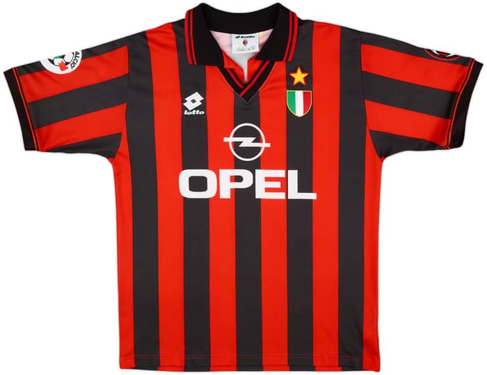 1996-97 AC Milan Home Shirt Baggio #18 - 9/10 - (M)