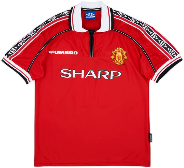 1998-00 Manchester United Home Shirt Keane #16 - 8/10 - (L)