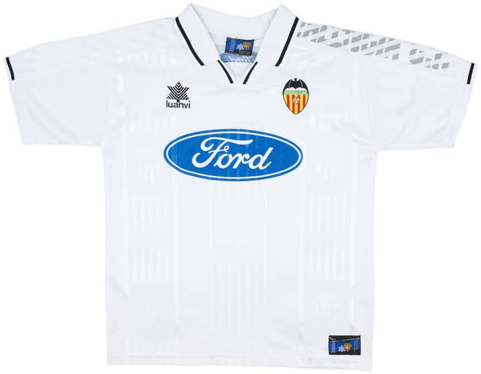 1997-98 Valencia Home Shirt Mendieta #6 - 8/10 - (L)