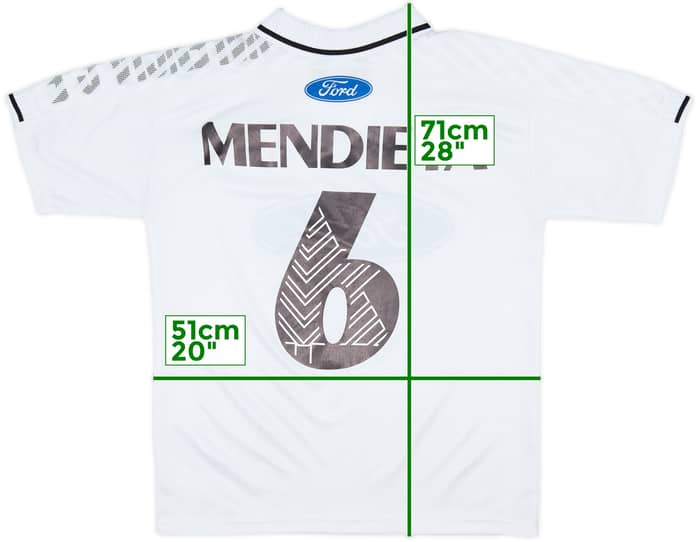 1997-98 Valencia Home Shirt Mendieta #6 - 8/10 - (L)