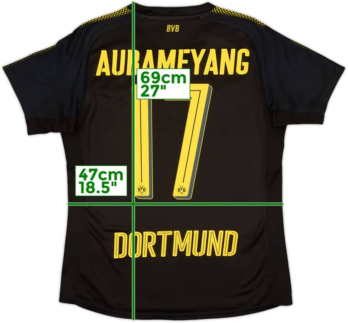2017-18 Borussia Dortmund Away Shirt Aubameyang #17 - 8/10 - (Women's M)