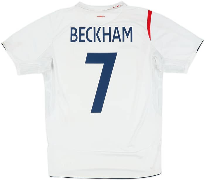 2005-07 England Home Shirt Beckham #7 - 5/10 - (M)
