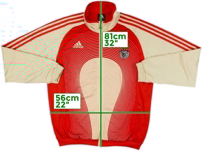 2007-08 Benfica adidas Track Jacket - 8/10 - (XL)