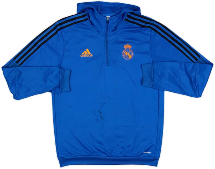 2021-22 Real Madrid adidas 1/4 Zip Training Top - 5/10 - (M)