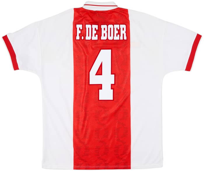 1998-99 Ajax Home Shirt F.De Boer #4 - 8/10 - (L)