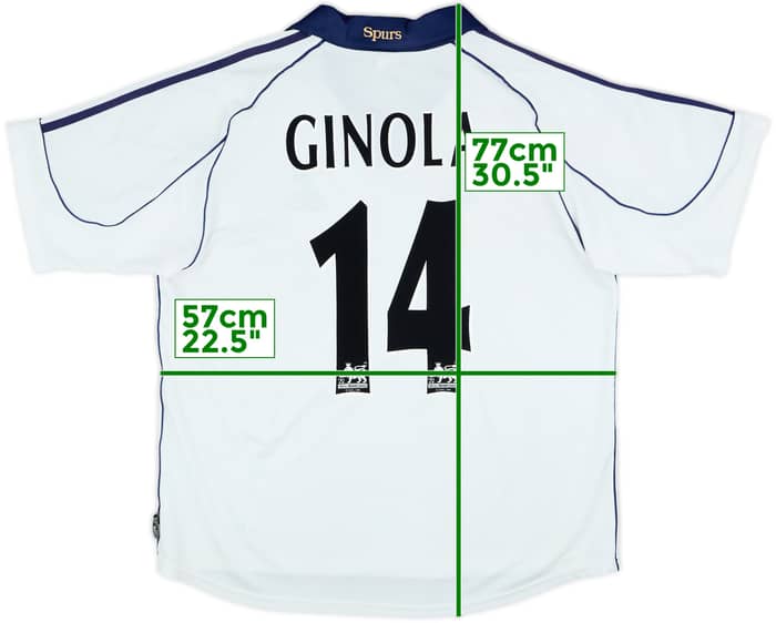1999-01 Tottenham Home Shirt Ginola #14 - 7/10 - (L)