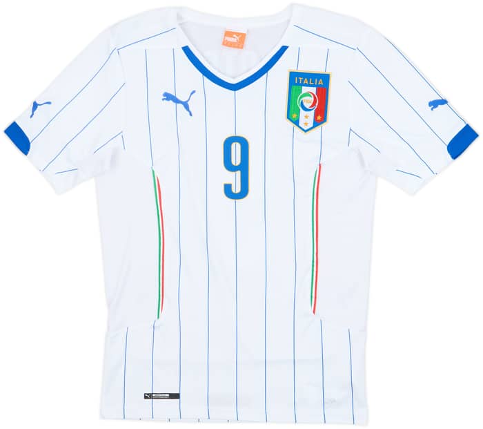 2014-15 Italy Away Shirt Balotelli #9 - 9/10 - (S)
