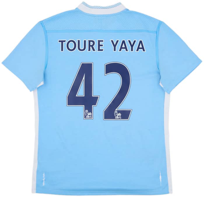 2011-12 Manchester City Home Shirt Toure Yaya #42 - 8/10 - (L)
