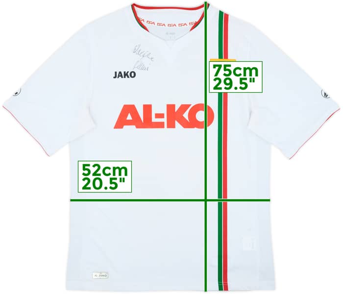 2011-12 Augsburg Signed Home Shirt - 6/10 - (M)