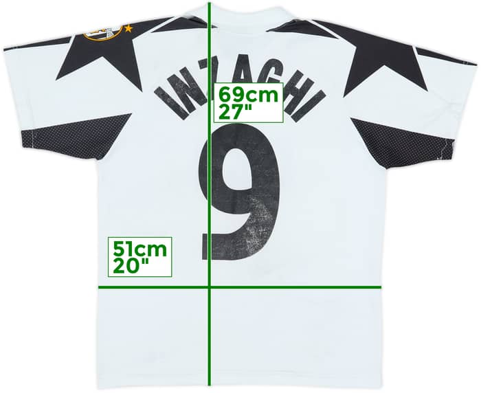 1999-00 Juventus Basic Away Shirt Inzaghi #9 - 5/10 - (XL.Boys)