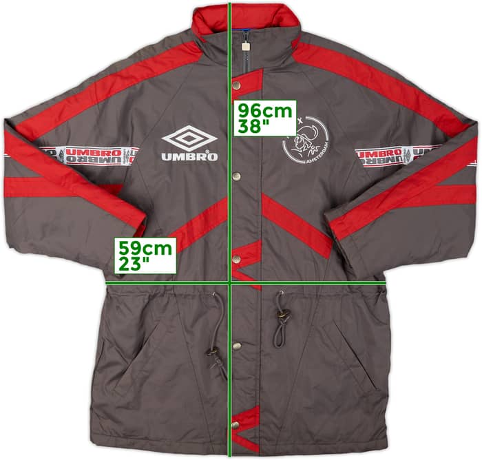 1995-96 Ajax Umbro Padded Bench Coat - 10/10 - (L)