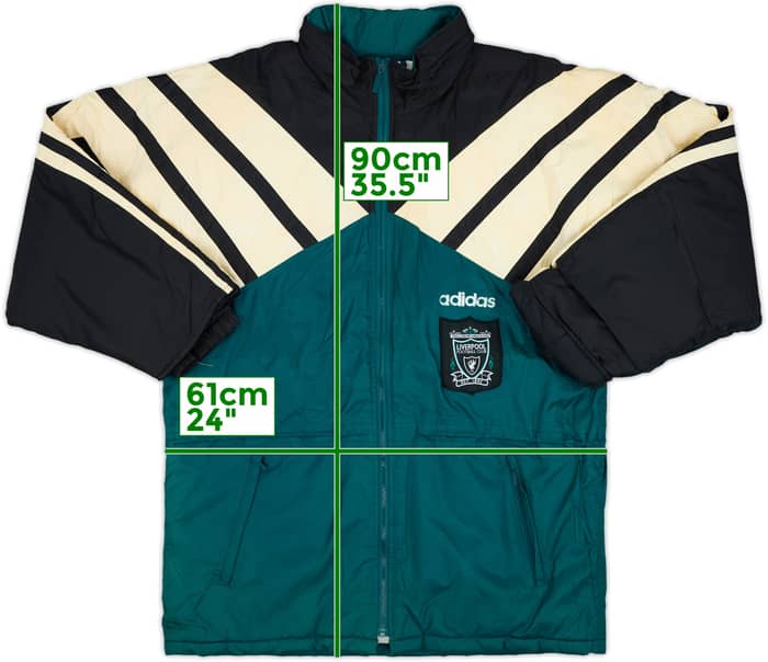 1995-96 Liverpool adidas Padded Bench Coat - 5/10 - (M)