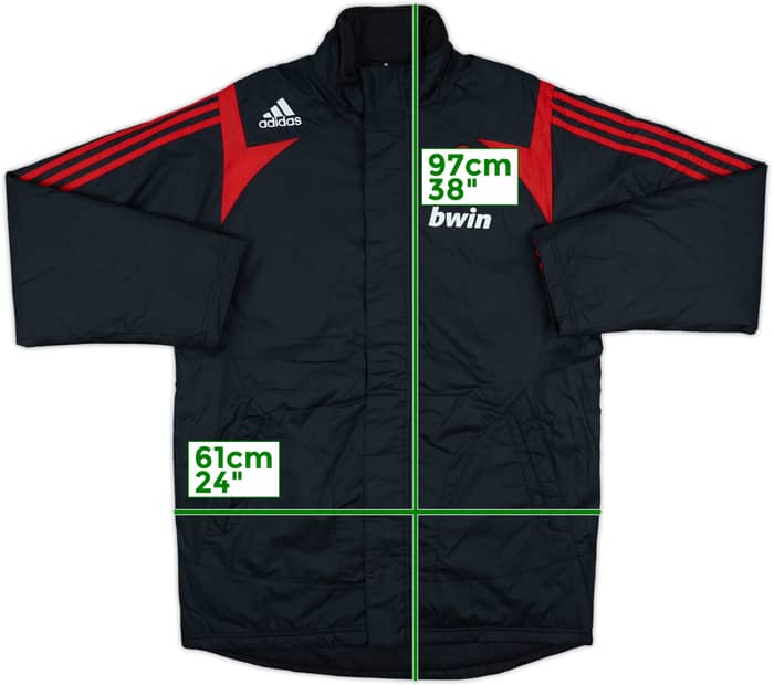 2007-08 AC Milan adidas Padded Bench Coat - 5/10 - (S)