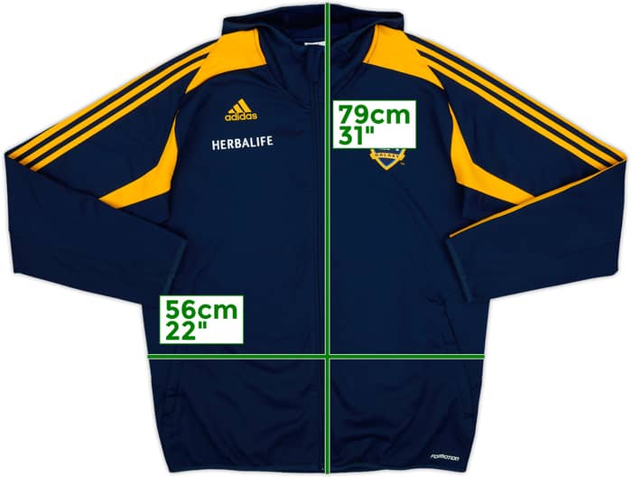 2011-12 LA Galaxy adidas Hooded Track Jacket - 8/10 - (L/XL)