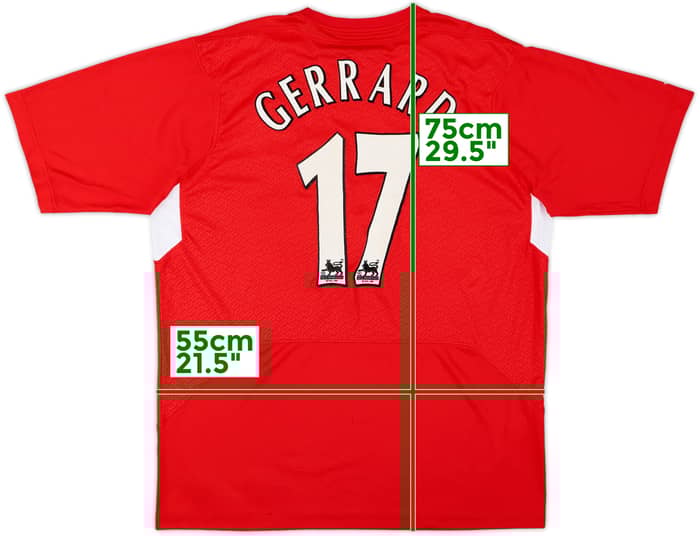 2004-06 Liverpool Home Shirt Gerrard #17 - 4/10 - (L)