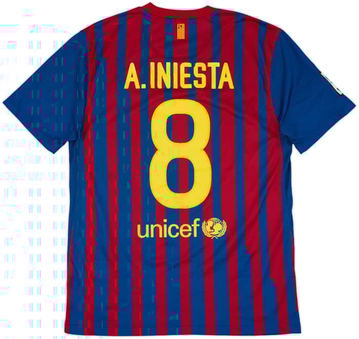 2011-12 Barcelona Home Shirt A.Iniesta #8 - 7/10 - (M)
