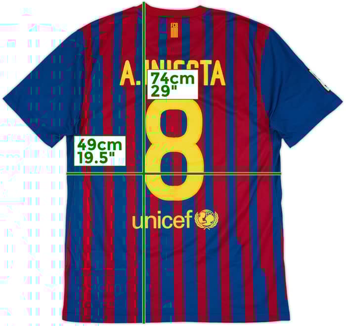 2011-12 Barcelona Home Shirt A.Iniesta #8 - 7/10 - (M)