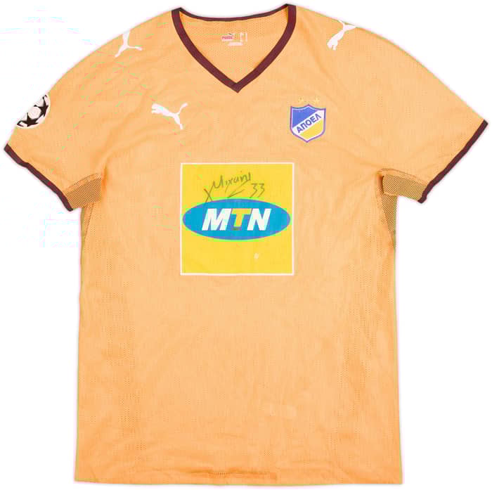 2009-10 APOEL Nicosia Match Issue Signed Champions League Away Shirt Michael #33