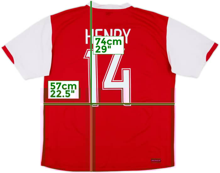 2006-08 Arsenal Home Shirt Henry #14 - 6/10 - (L)