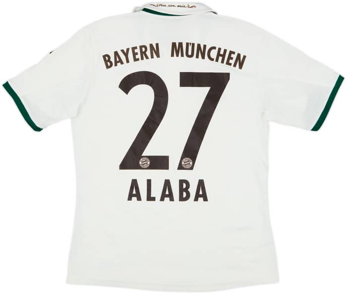 2013-14 Bayern Munich Away Shirt Alaba #27 - 7/10 - (L.Boys)