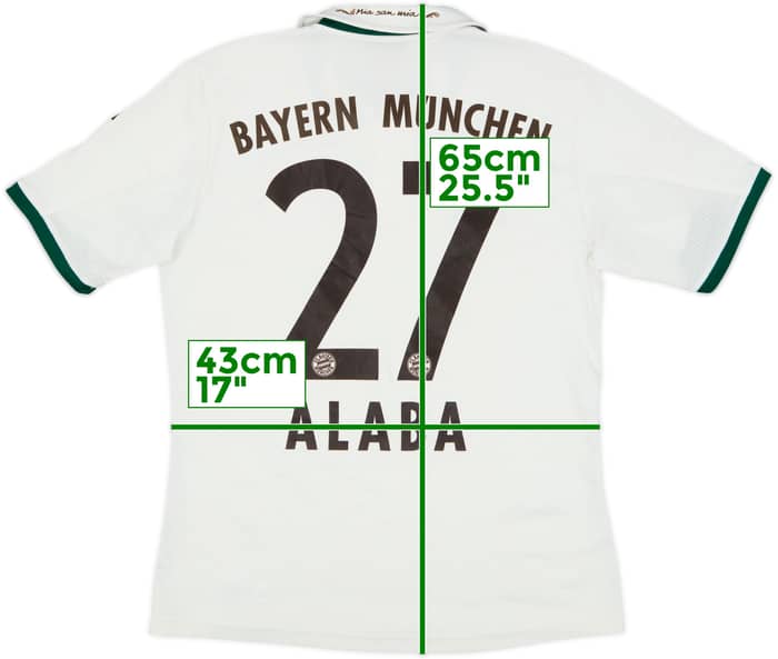 2013-14 Bayern Munich Away Shirt Alaba #27 - 7/10 - (L.Boys)