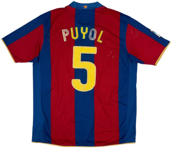 2007-08 Barcelona Home Shirt Puyol #5 - 4/10 - (L)