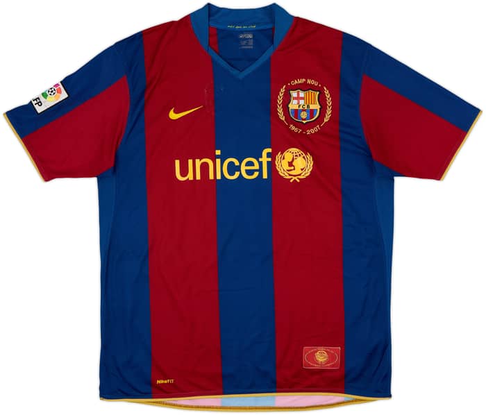 2007-08 Barcelona Home Shirt Puyol #5 - 4/10 - (L)