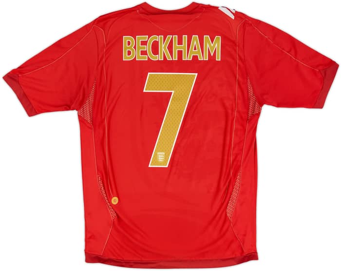 2006-08 England Away Shirt Beckham #7 - 5/10 - (M)