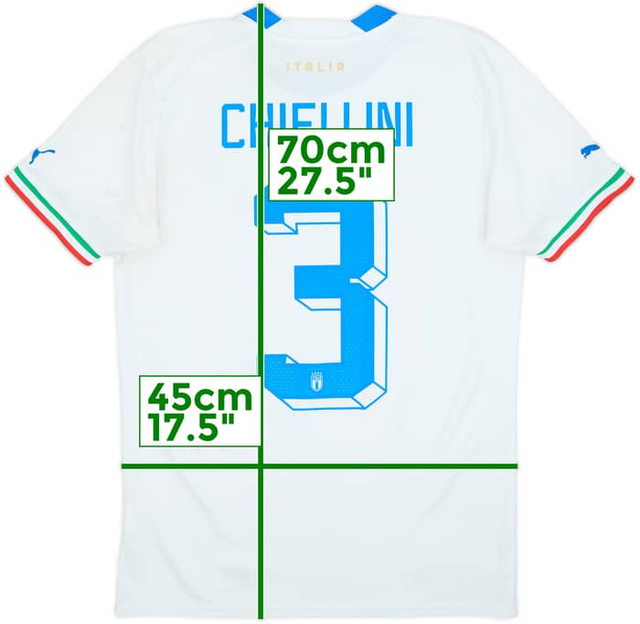 2022-23 Italy Away Shirt Chiellini #3 - 5/10 - (S)