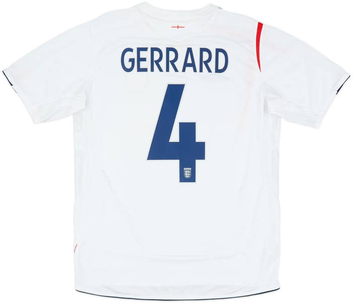 2005-07 England Home Shirt Gerrard #4 - 6/10 - (L)