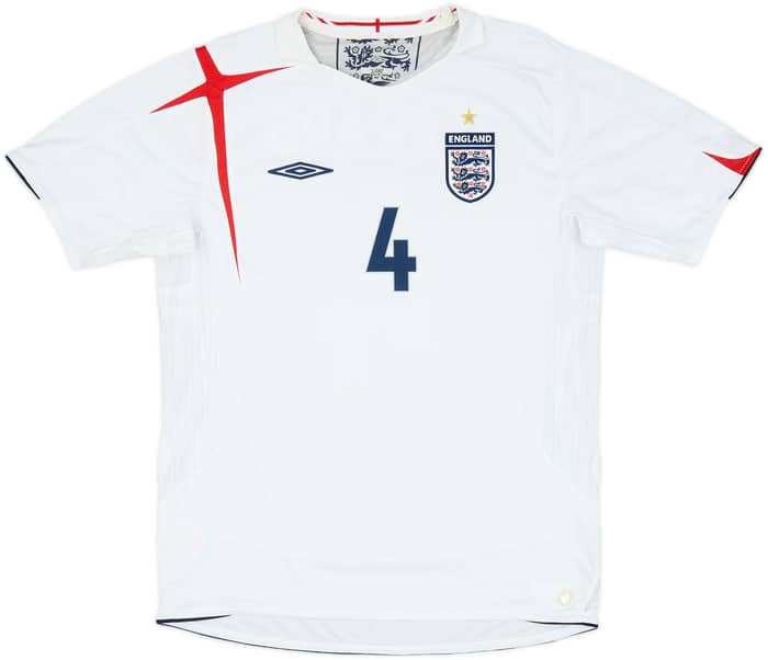 2005-07 England Home Shirt Gerrard #4 - 6/10 - (L)
