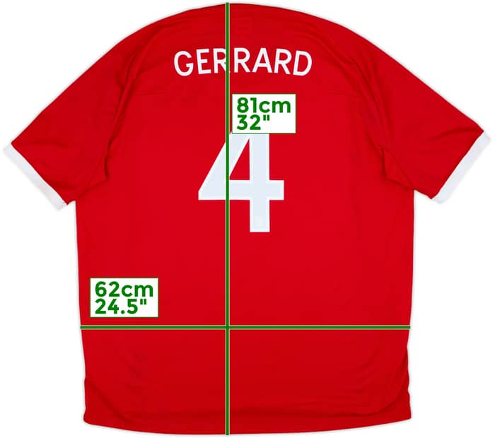 2010-11 England Away Shirt Gerrard #4 - 5/10 - (XXL)