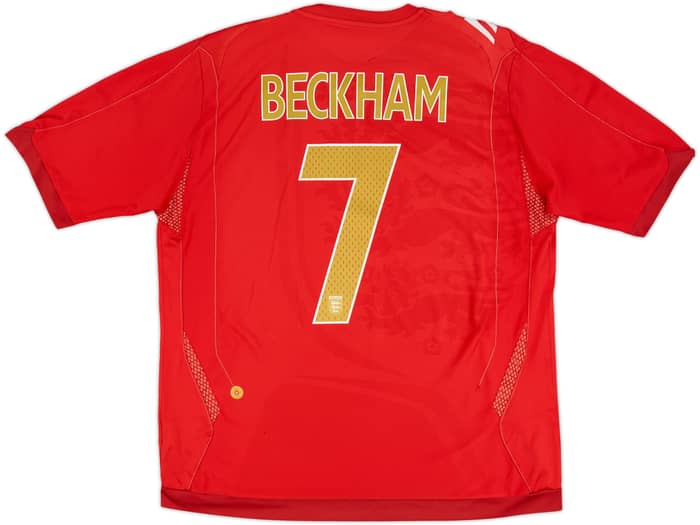2006-08 England Away Shirt Beckham #7 - 5/10 - (XL)