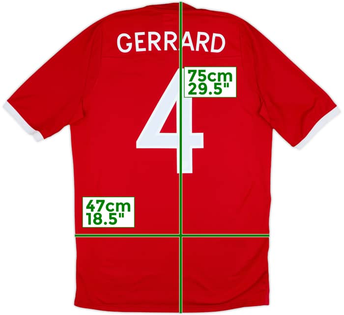 2010-11 England Away Shirt Gerrard #4 - 8/10 - (S)