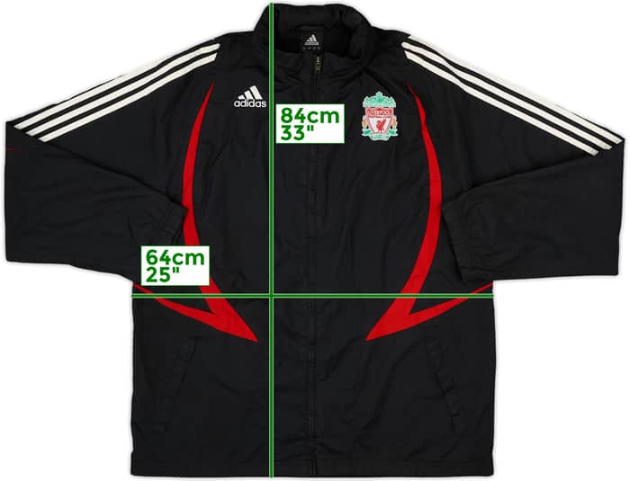 2007-08 Liverpool adidas Hooded Rain Jacket - 5/10 - (L)
