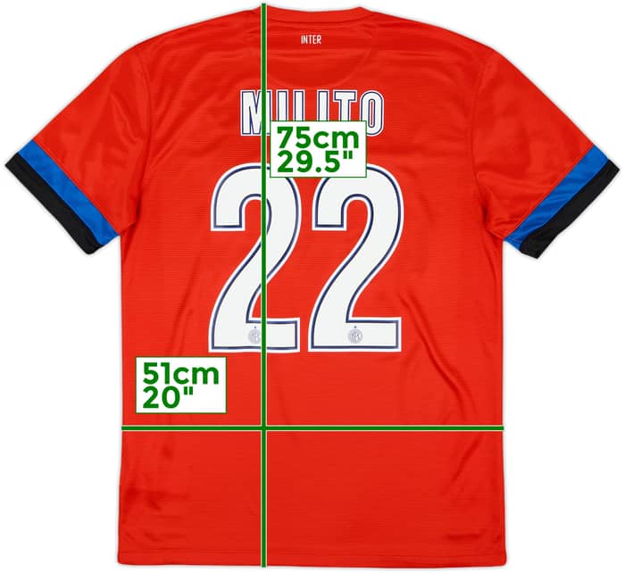 2012-13 Inter Milan Away Shirt Milito #22 - 8/10 - (M)